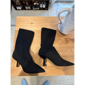 Women's H&M Black Heeled Boots Size 7